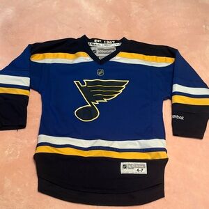 Reebok Blue and Gold Hockey Jersey